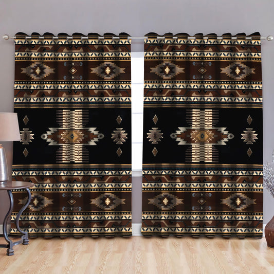 Native American Pattern Blackout Thermal Grommet Window Curtains Pi30052028-Curtains-MP-52'' x 63''-Vibe Cosy™