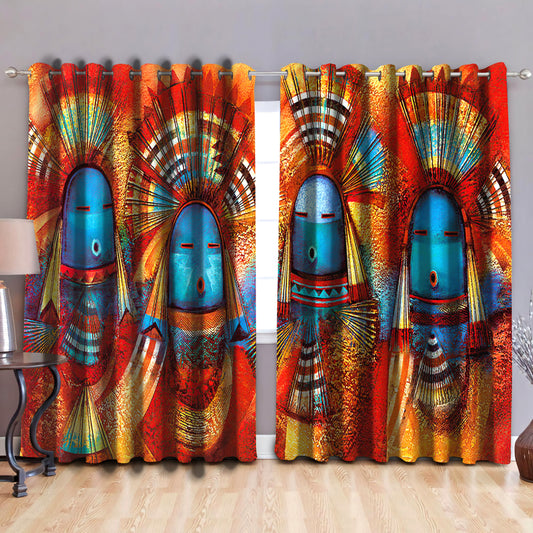 Native American Pattern Blackout Thermal Grommet Window Curtains Pi30052033-Curtains-MP-52'' x 63''-Vibe Cosy™