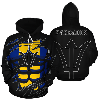 Barbados In Me All Over Hoodie black PL070-Apparel-PL8386-Hoodie-S-Vibe Cosy™