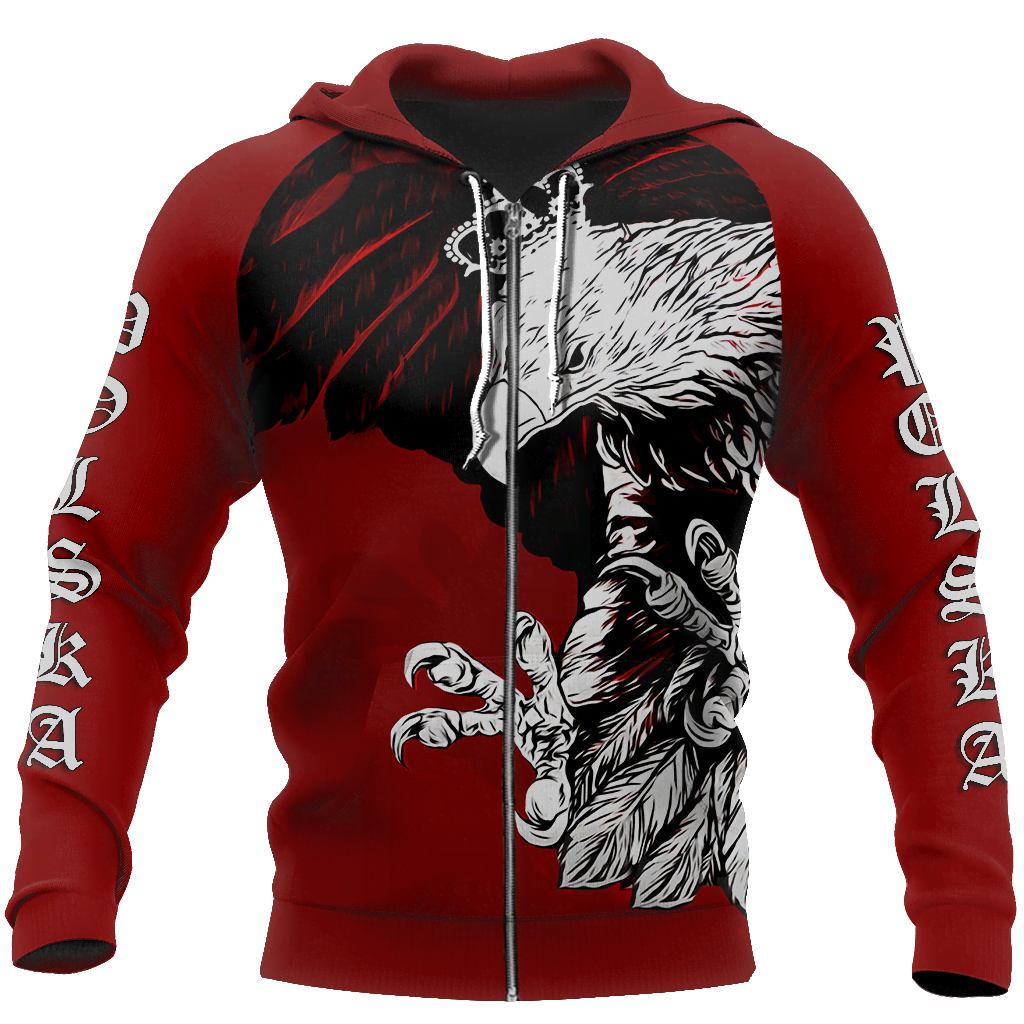 Polish Eagle Hoodie HC1703-Apparel-Huyencass-Zipped Hoodie-S-Vibe Cosy™