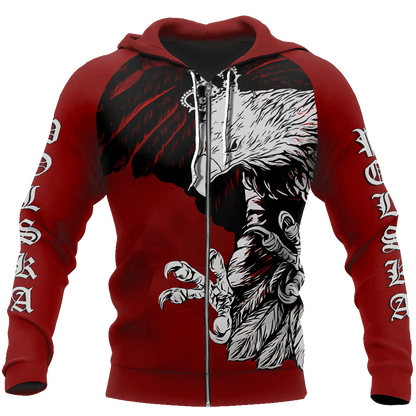 Polish Eagle Hoodie HC1703-Apparel-Huyencass-Zipped Hoodie-S-Vibe Cosy™