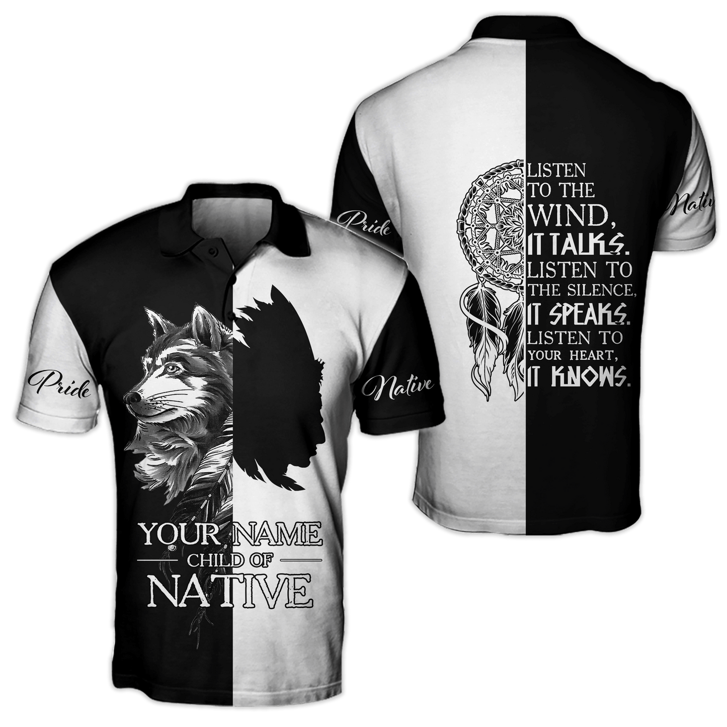 Customize Name Native America 3D All Over Printed Unisex Shirts