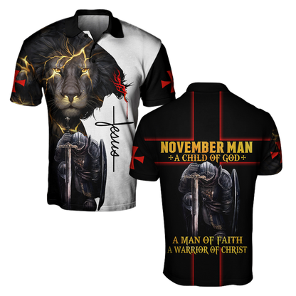 November Man A Child Of God A Man Of Faith A Warrior Of Christ 3D All Over Printed Shirts For Men and Women TA09202001S11