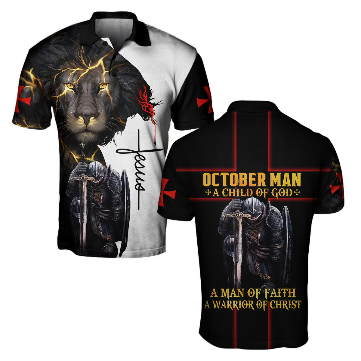 October Man A Child Of God A Man Of Faith A Warrior Of Christ 3D All Over Printed Shirts For Men and Women TA09202001S10