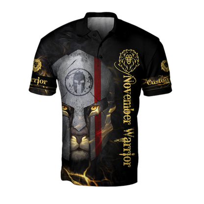 November Spartan Lion Warrior 3D All Over Printed Unisex Shirts