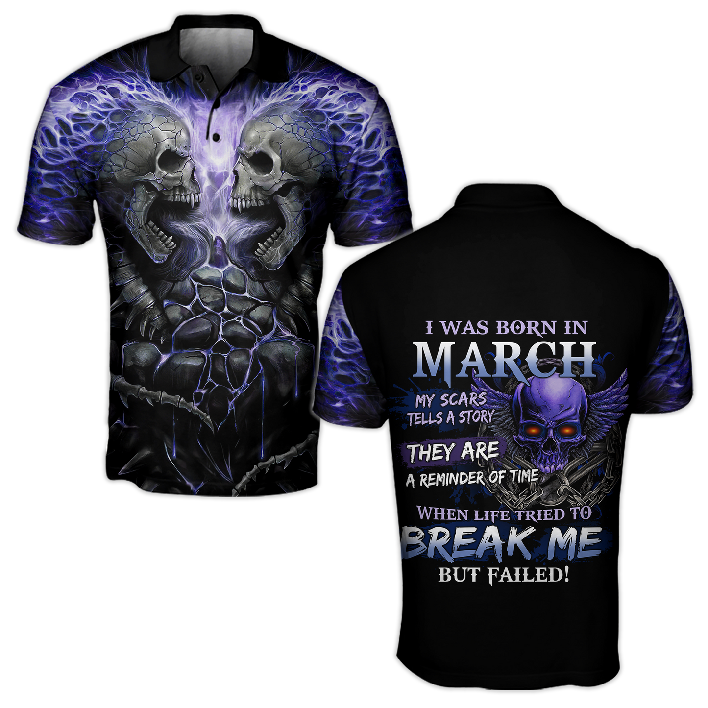 March Guy Skull 3D All Over Printed Shirts Pi24102003ST