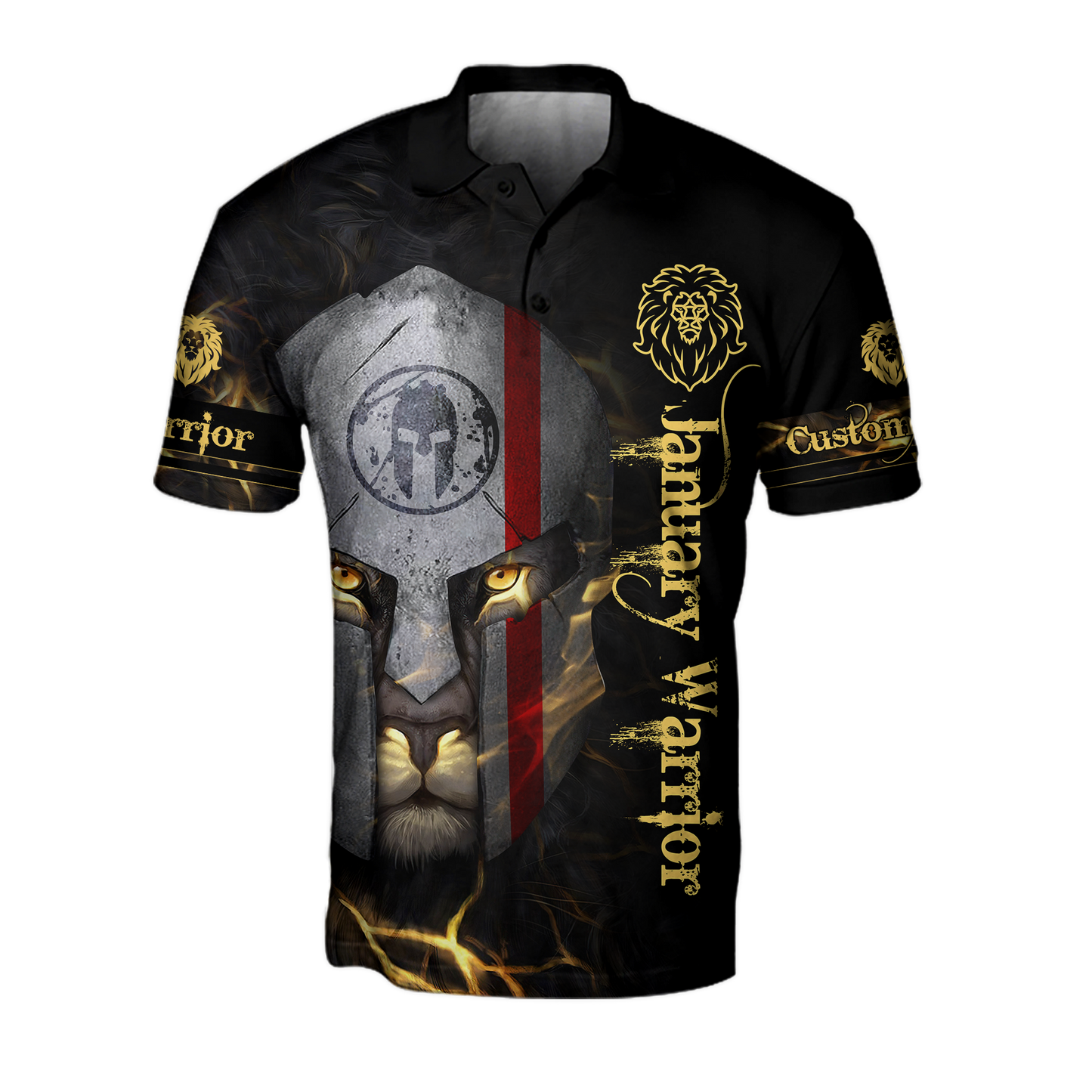 January Spartan Lion Warrior 3D All Over Printed Unisex Shirts