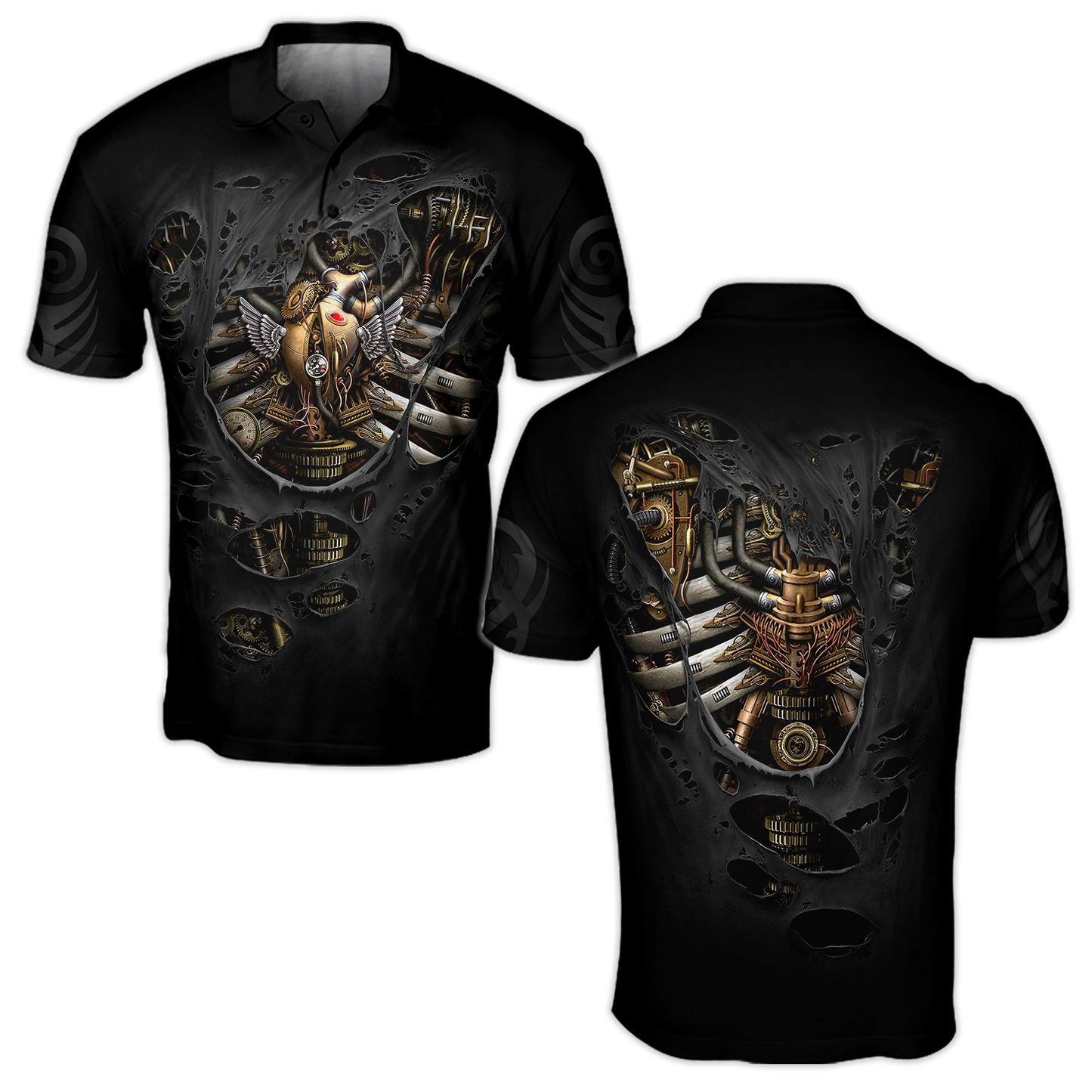 Steampunk Mechanic Skull All Over Printed Hoodie For Men and Women Pi21102002