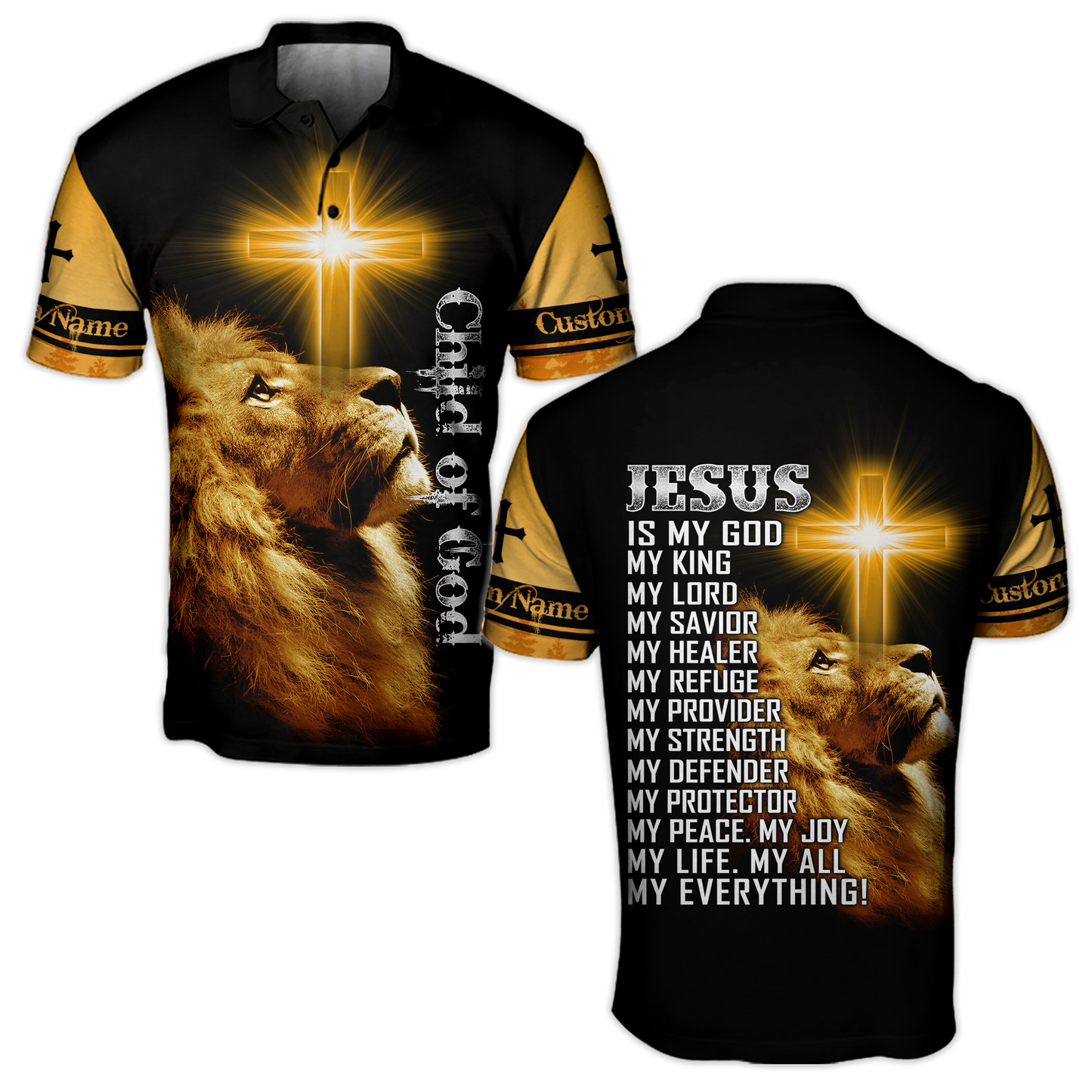 Child Of God Custome Name 3D All Over Printed Shirts For Men and Women Pi15102004