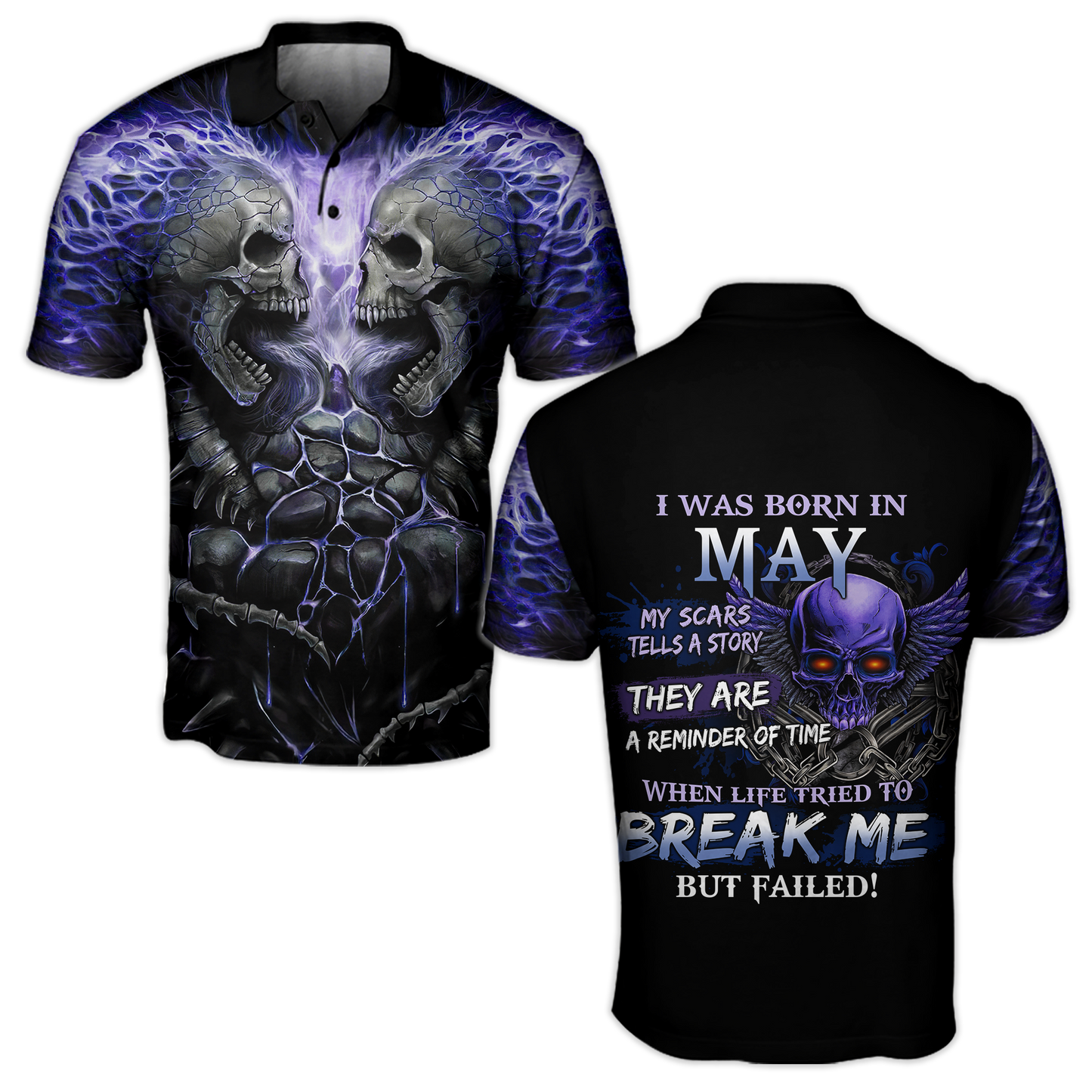 May Guy Skull 3D All Over Printed  Unisex Hoodie