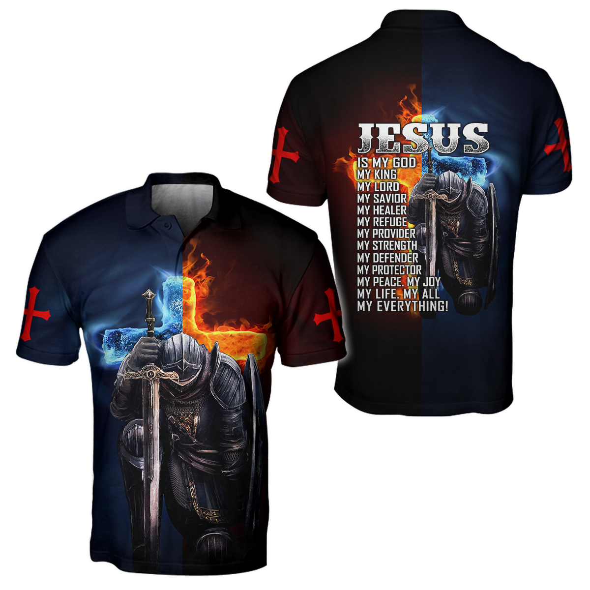 Jesus Is My God My King My Everything Knight Templars 3D All Over Printed Shirts For Men and Women Pi05092004