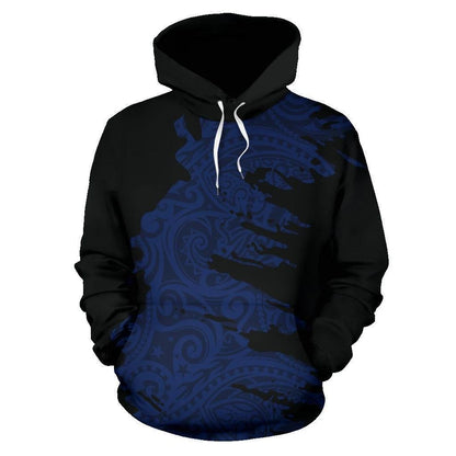 Polynesian Hoodie Painting Blue HC2902-Apparel-Huyencass-Hoodie-S-Vibe Cosy™