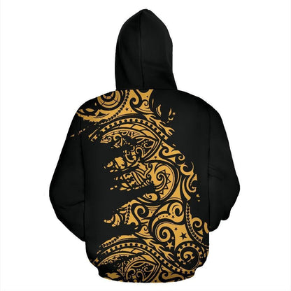 Polynesian Hoodie Painting Gold HC2901-Apparel-Huyencass-Hoodie-S-Vibe Cosy™