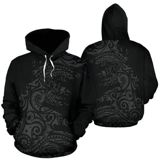 Polynesian Hoodie Painting Grey HC2903-Apparel-Huyencass-Hoodie-S-Vibe Cosy™