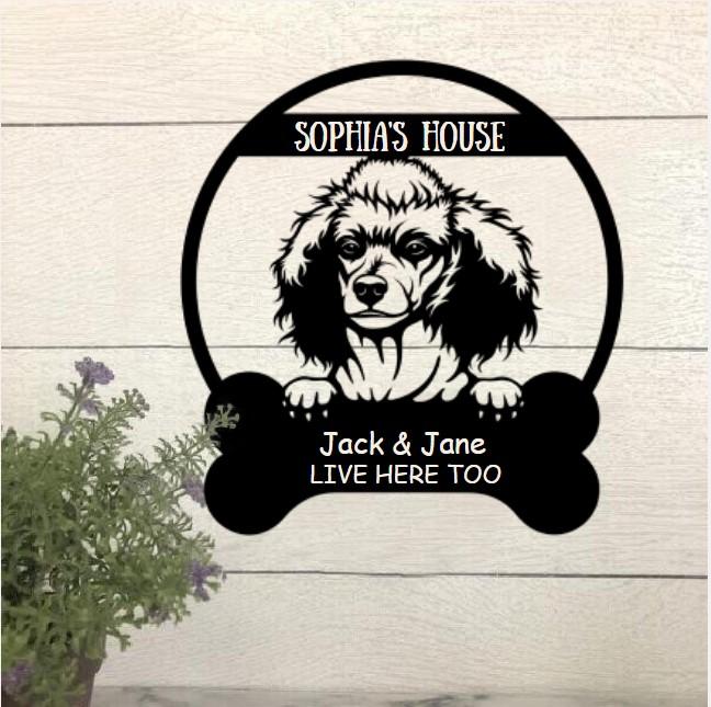 Dog Lovers Personalized Funny Metal Sign Dog House