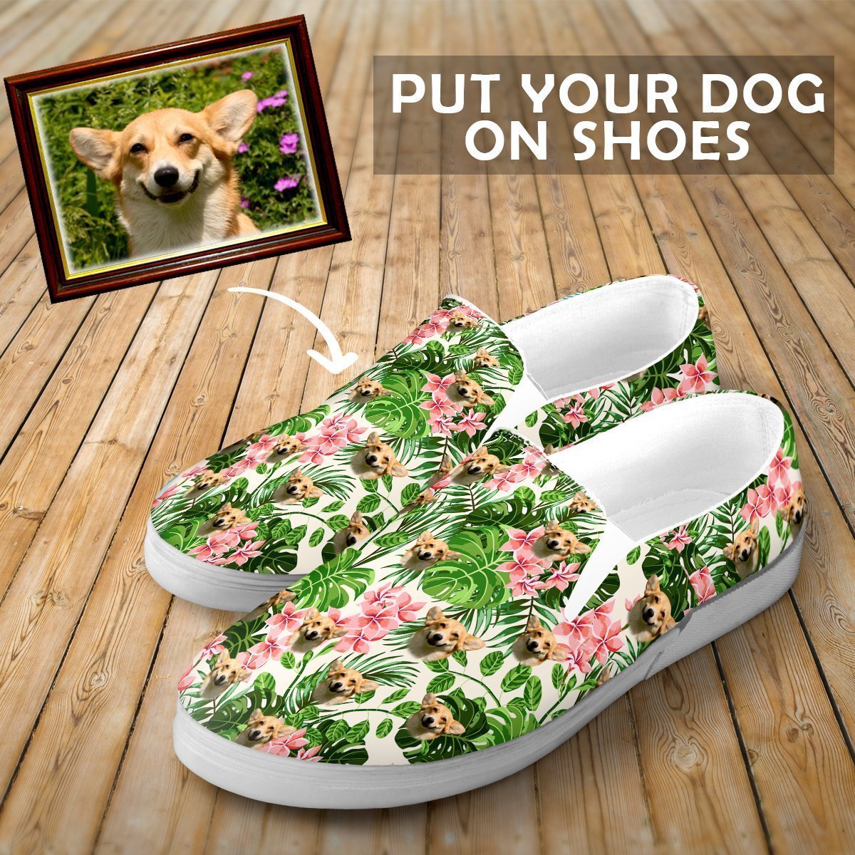 Put your dog on shoes-The Sweet Paws™-Women's Slip Ons - White - Put your dog on shoes-US6 (EU36)-Vibe Cosy™