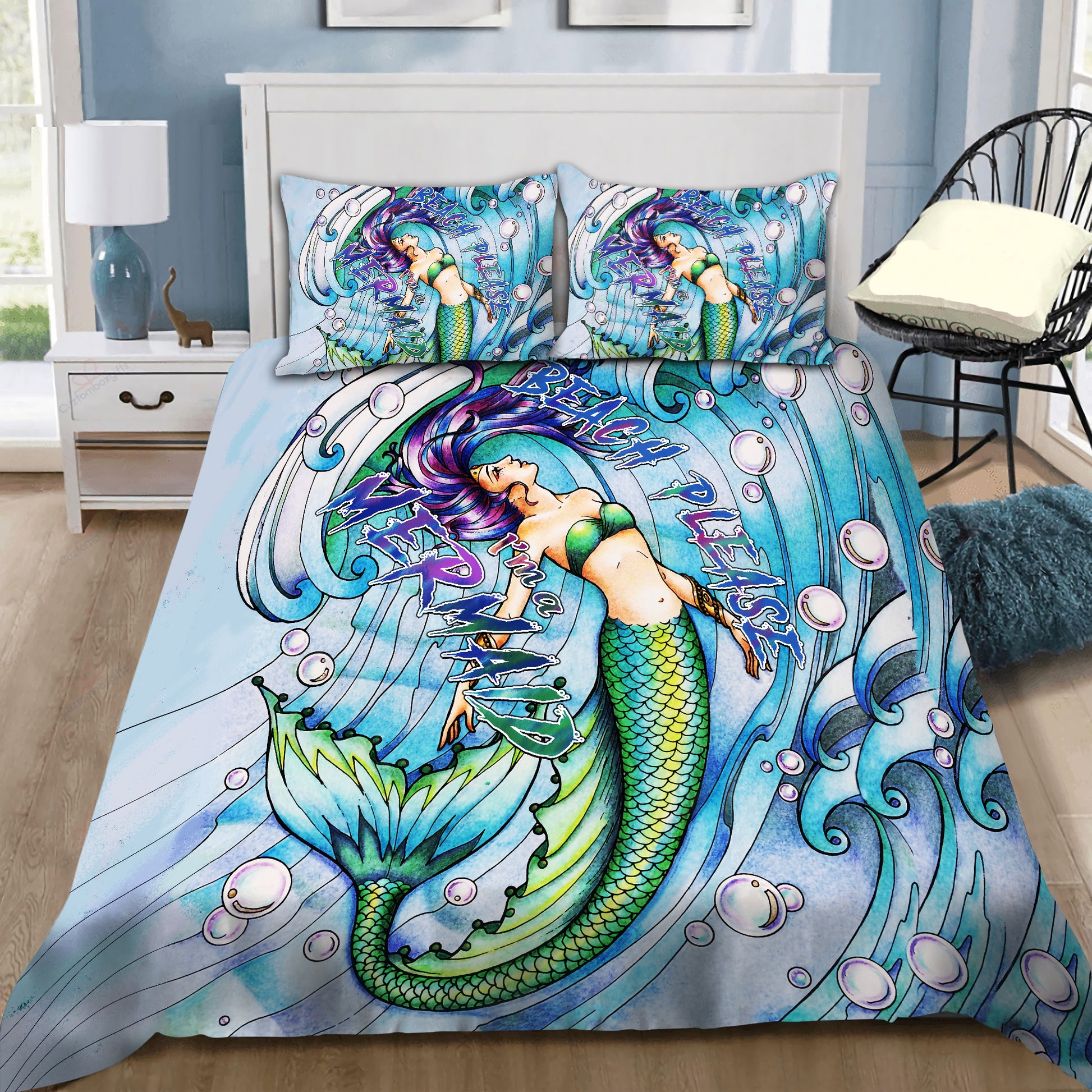 Be A Mermaid And Make Waves Bedding Set by SUN QB07022002-Quilt-SUN-King-Vibe Cosy™