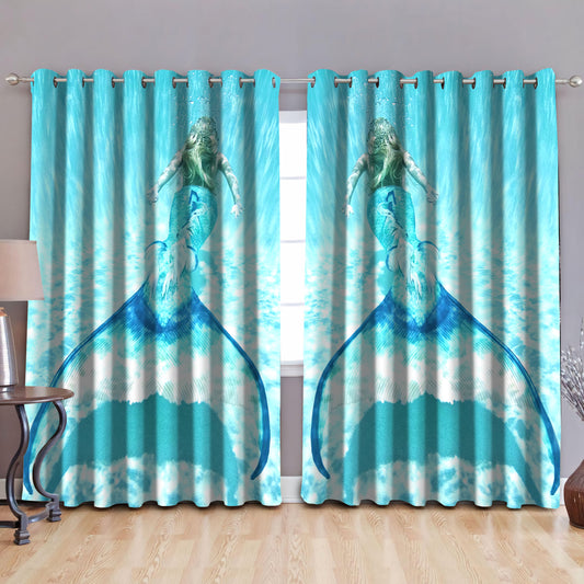 Be A Mermaid And Make Waves Window Curtains by SUN QB07032003-Curtains-SUN-52'' x 63''-Vibe Cosy™