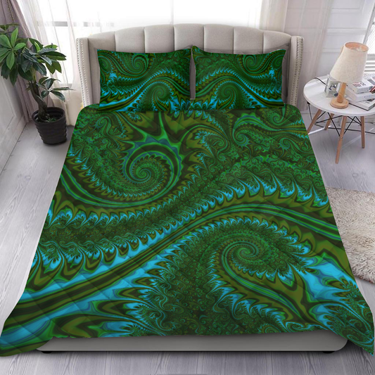 Premium Koru Fern Quilt Bed Set