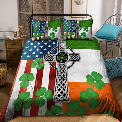 Irish Celtic Knot Cross St.Patrick day 3D Design bedding set