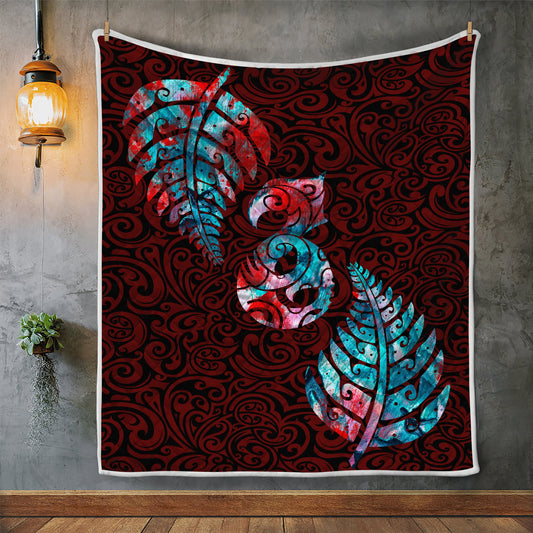 Aotearoa Maori Silver Fern Manaia Vibes Quilt ML