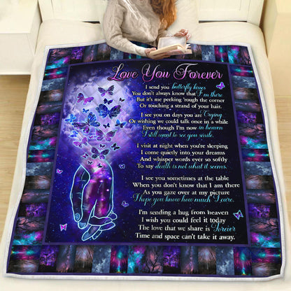 Love You Forever Butterfly 3D All Over Printed Quilt Blanket