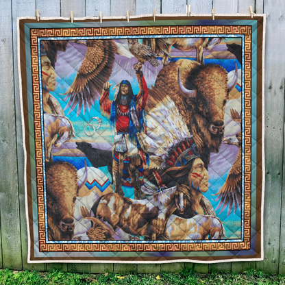 Native American 3D All Over Printed Quilt