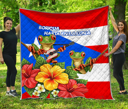 Coqui Puerto Rico Quilt Blanket MH24032101
