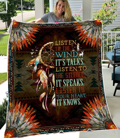 Native American 3D All Over Printed Quilt