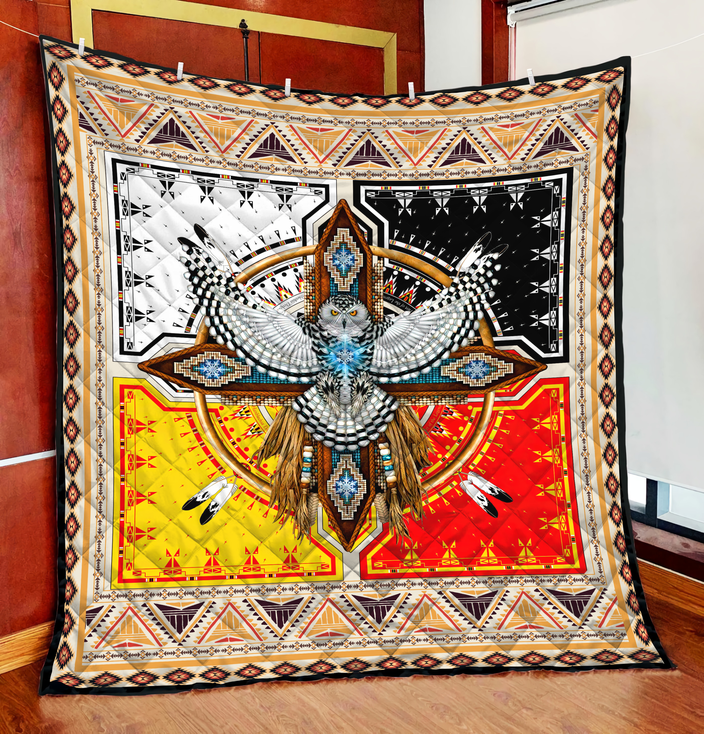Native American 3D All Over Printed Quilt
