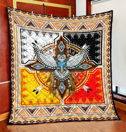 Native American 3D All Over Printed Quilt