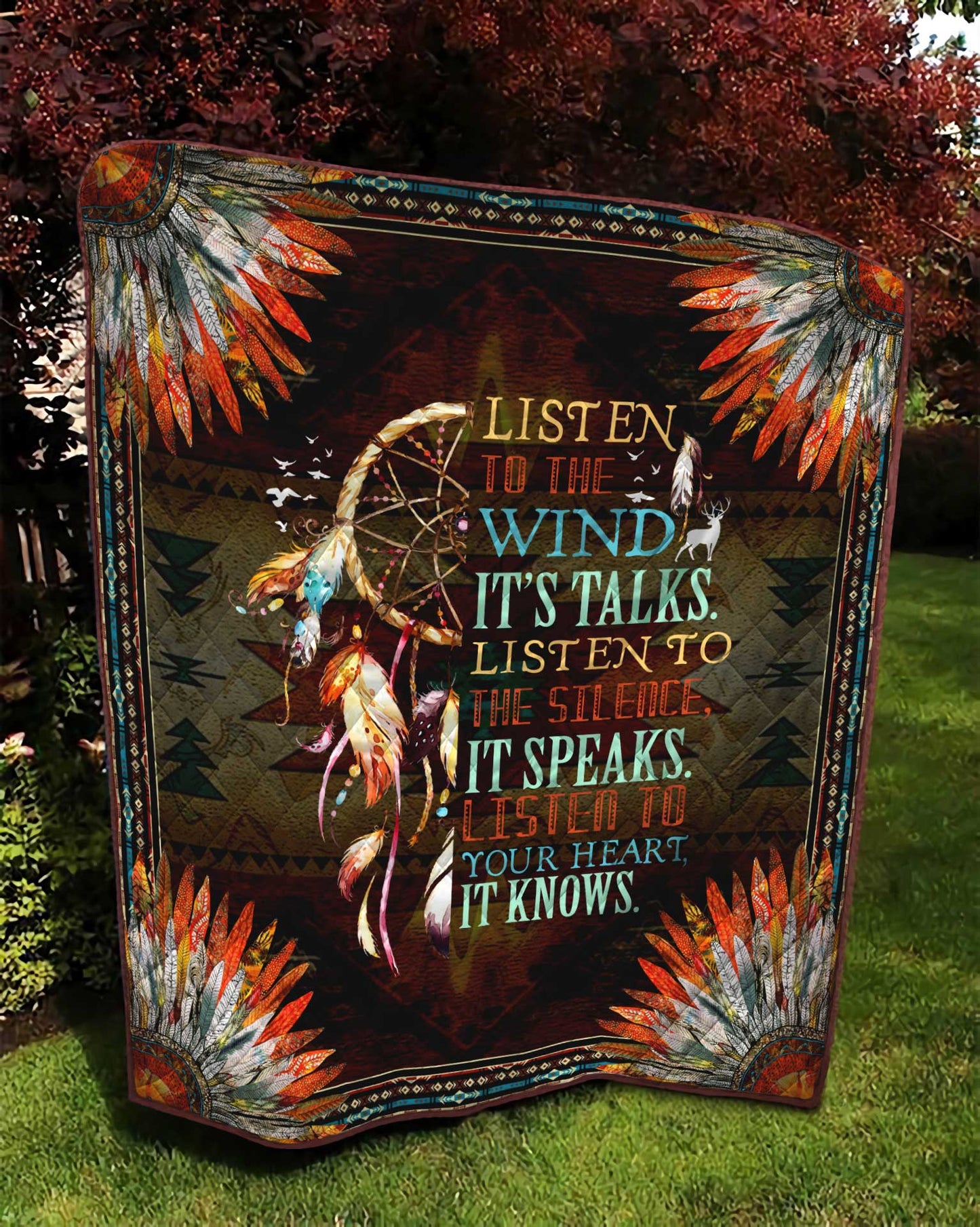 Native American 3D All Over Printed Quilt
