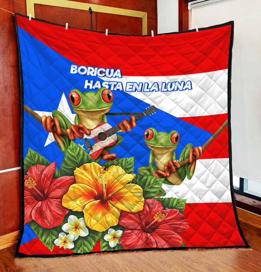 Coqui Puerto Rico Quilt Blanket MH24032101
