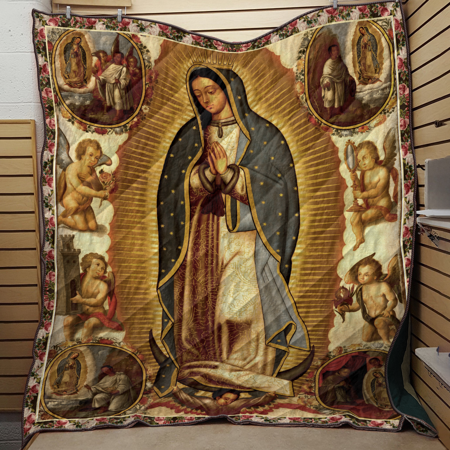 Virgin Mary Quilt Blanket XT