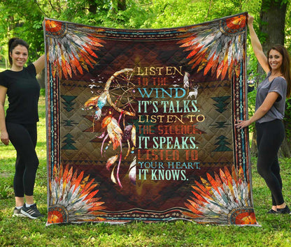 Native American 3D All Over Printed Quilt
