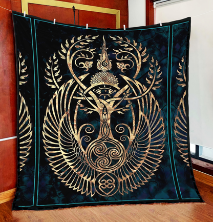 Egyptian Sacred Geometry TattooQuilt Blanket XT TNA04022104