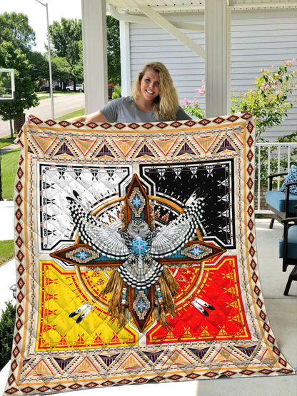 Native American 3D All Over Printed Quilt