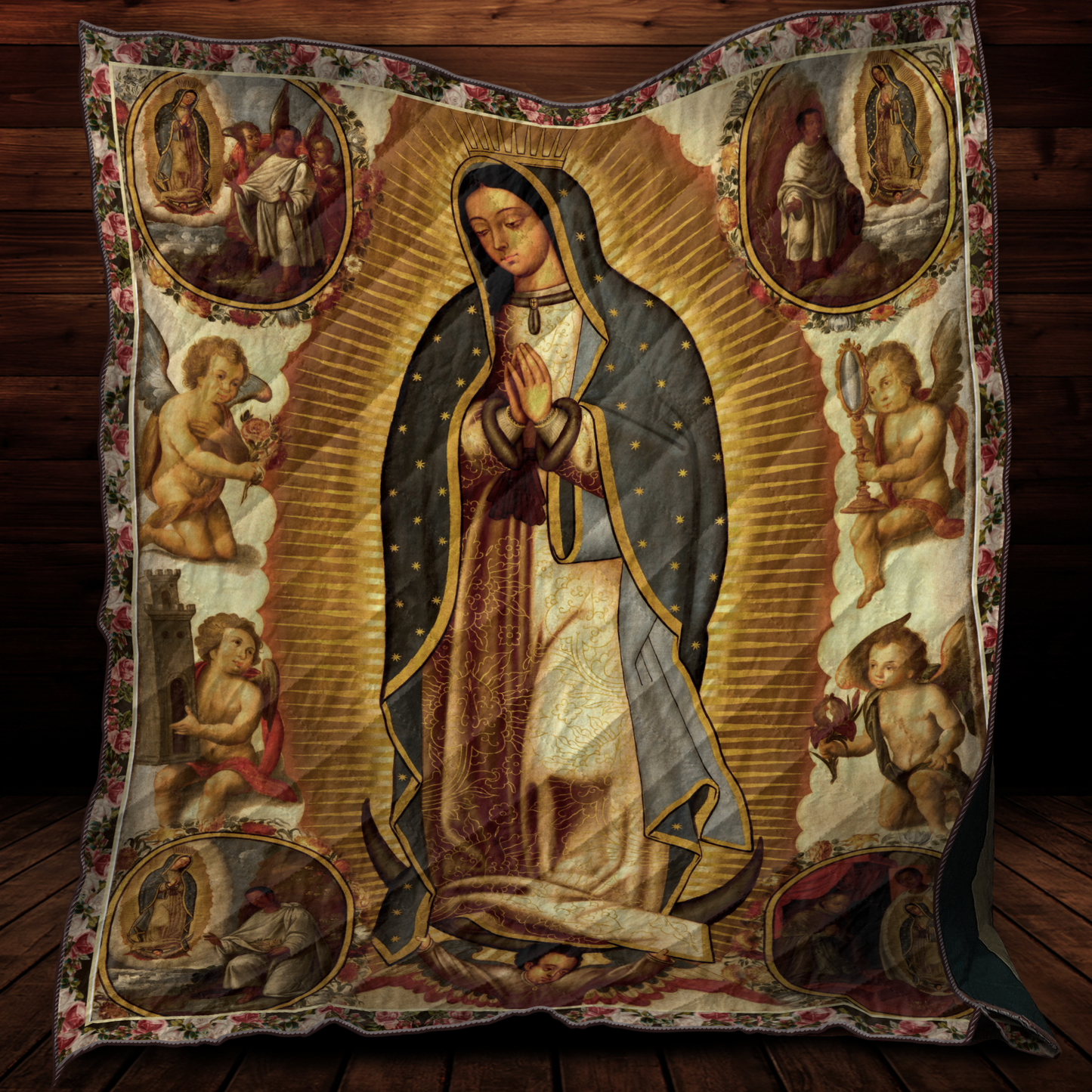 Virgin Mary Quilt Blanket XT