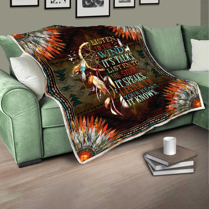 Native American 3D All Over Printed Quilt
