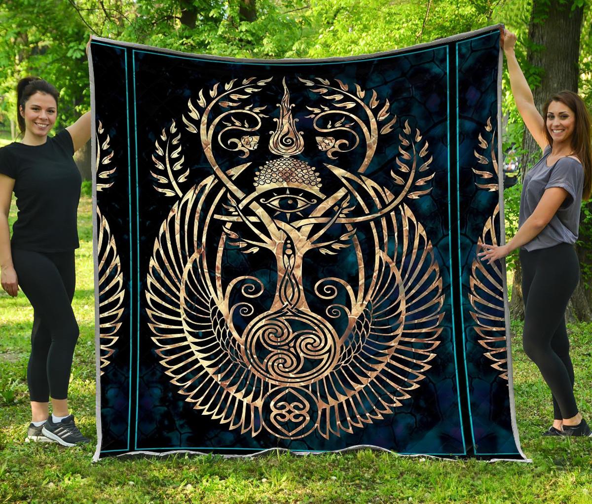 Egyptian Sacred Geometry TattooQuilt Blanket XT TNA04022104