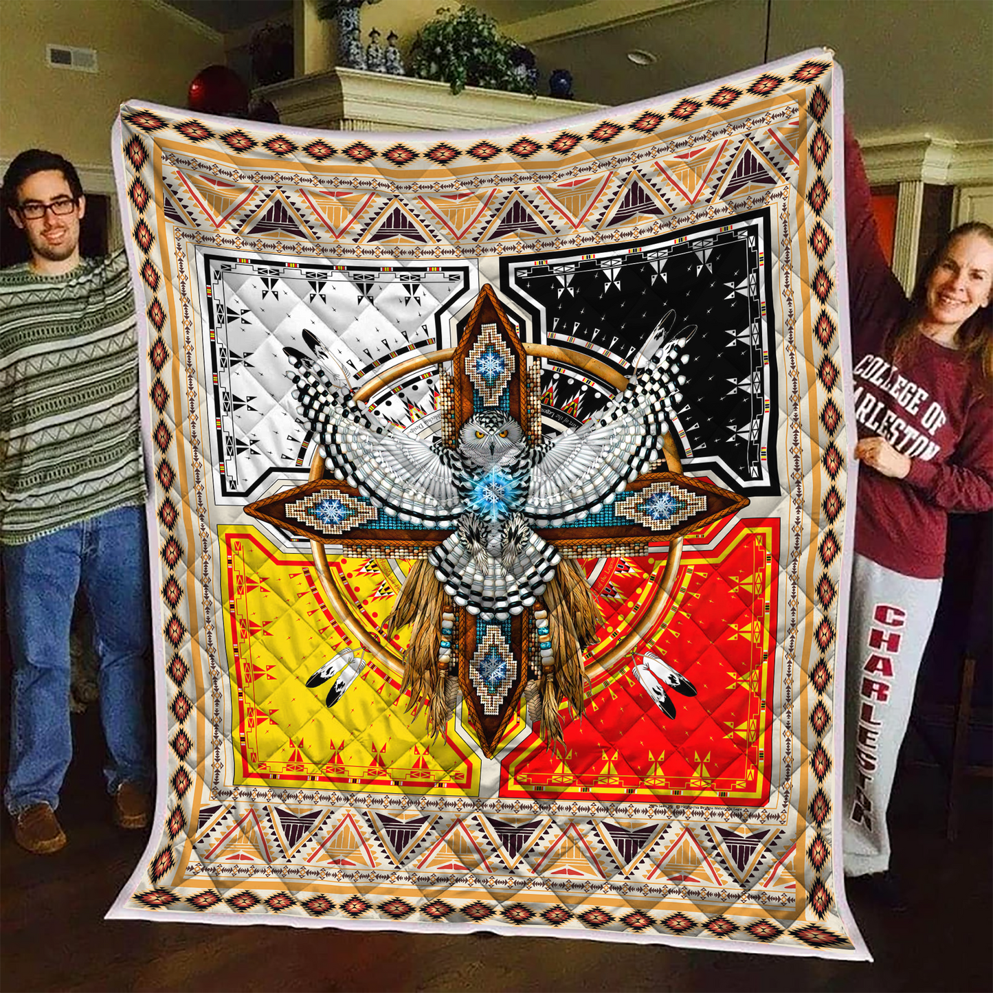 Native American 3D All Over Printed Quilt