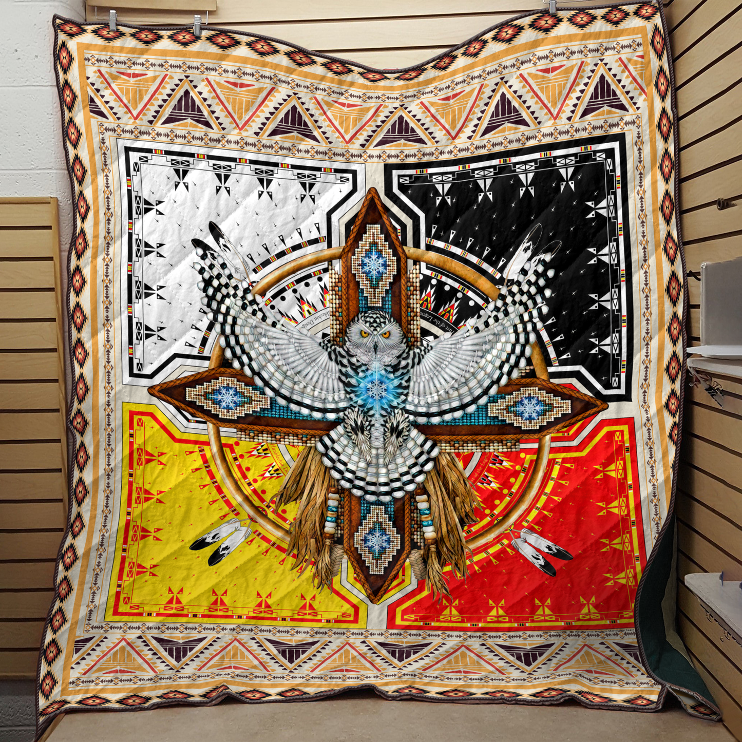 Native American 3D All Over Printed Quilt