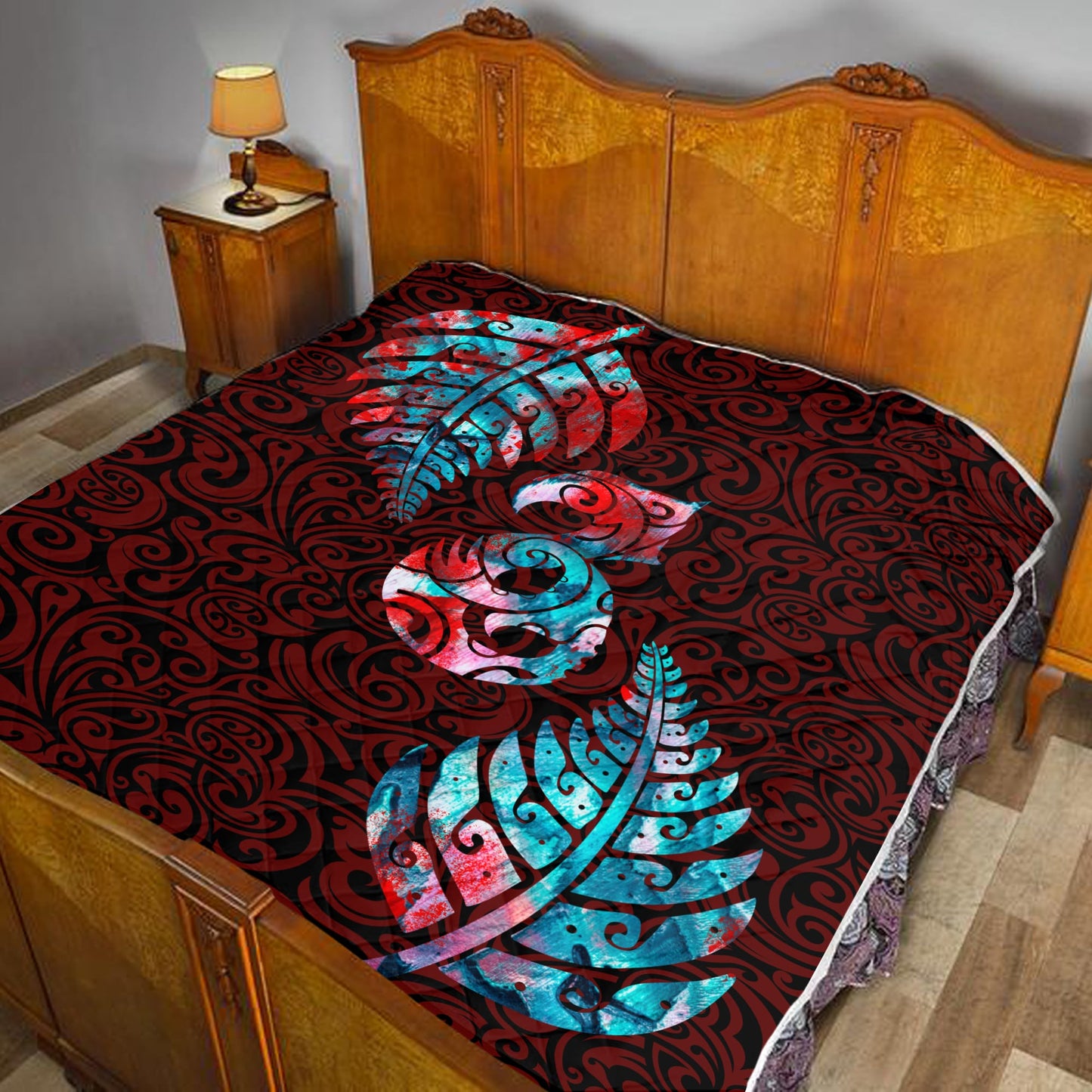 Aotearoa Maori Silver Fern Manaia Vibes Quilt ML