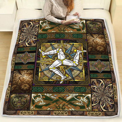 Celtic Compass 3D All Over Printed Quilt