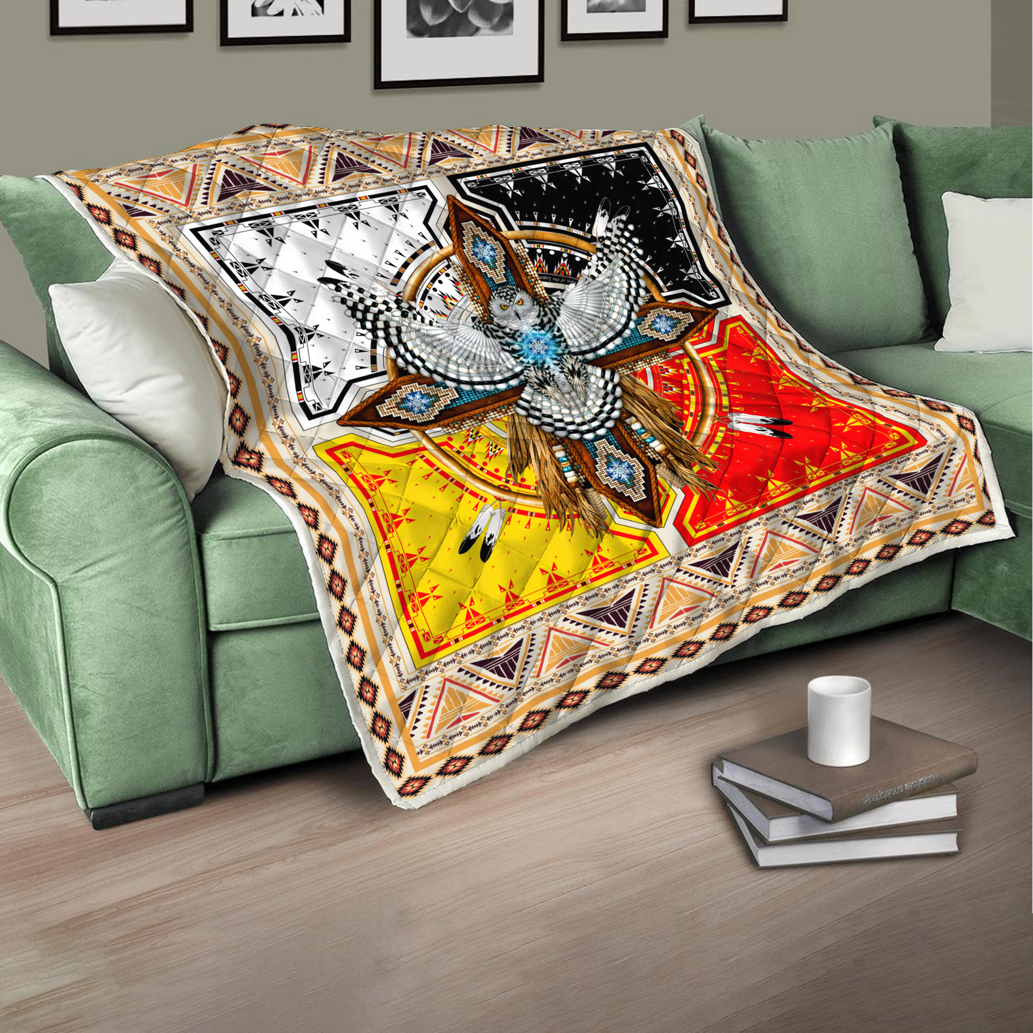 Native American 3D All Over Printed Quilt