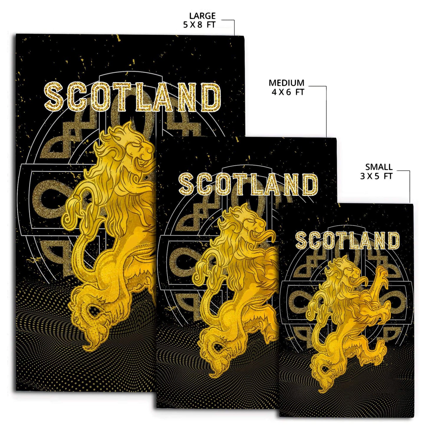 Premium Scotland Lion Sport 3D Rug