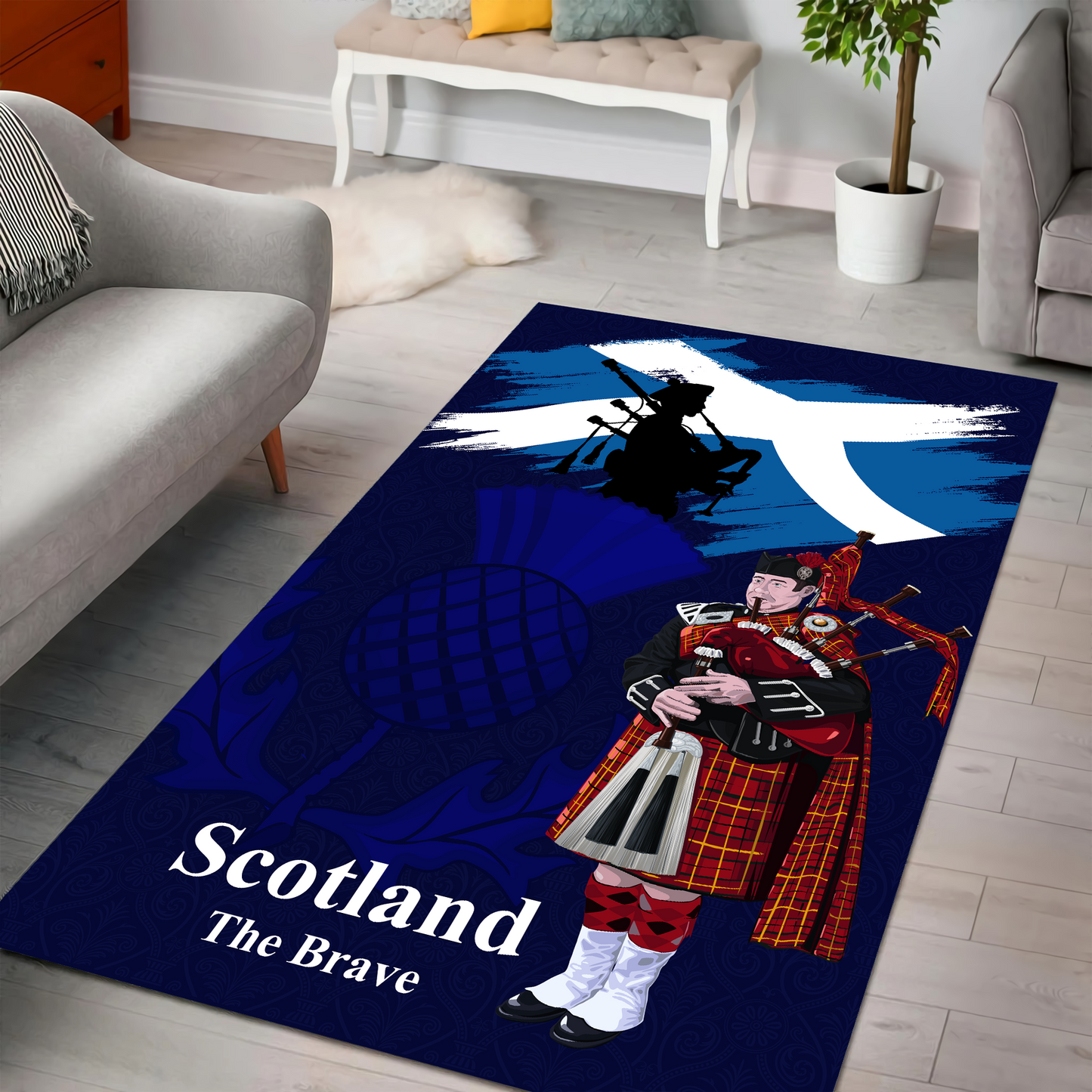 Premium Scotland The Brave 3D Rug
