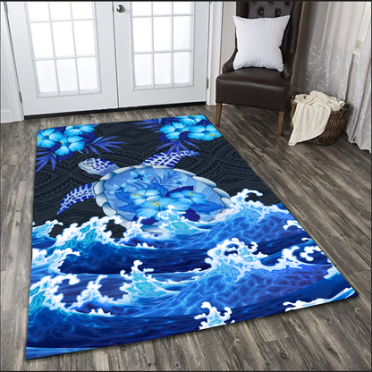 Premium Blue Turtle Rug