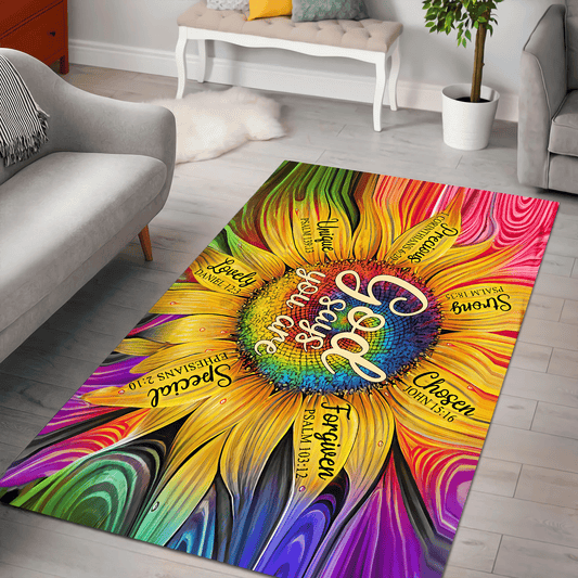 Jesus-Daisy God Say You Are 3D All Over Printed Rug DA20052102