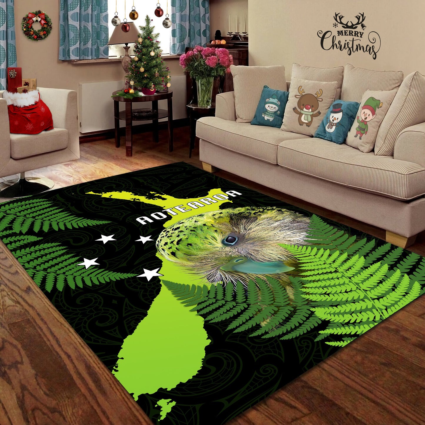Premium Aotearoa Kakapo Bird Rug